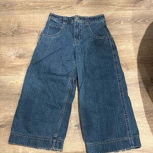 ALAB brand 28 waist 22 inseam skater baggy Denim Jeans with yellow rabbit design